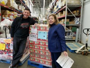 Terry from EFCO Metal Finishing helps Blessings in a Backpack